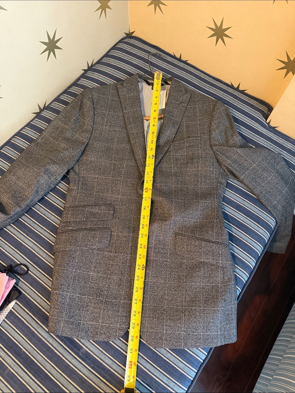 Banana Republic Gray Windowpane Sport Coat - Picture 6 of 8